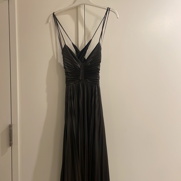 ALC Ariya Vegan Leather Brown Gown - Picture 9 of 10